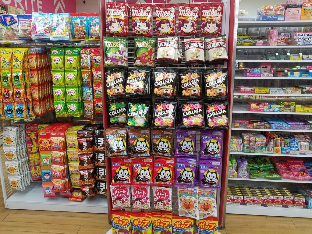 Snacks dans un Daiso au Japon