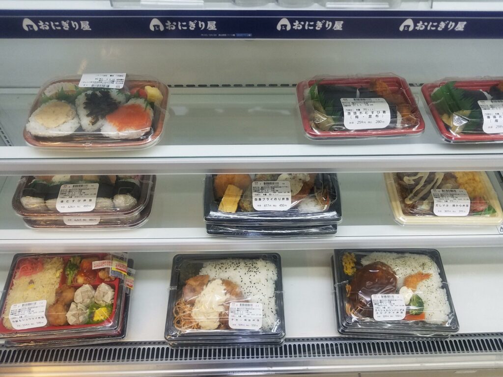 Bento à vendre dans un konbini